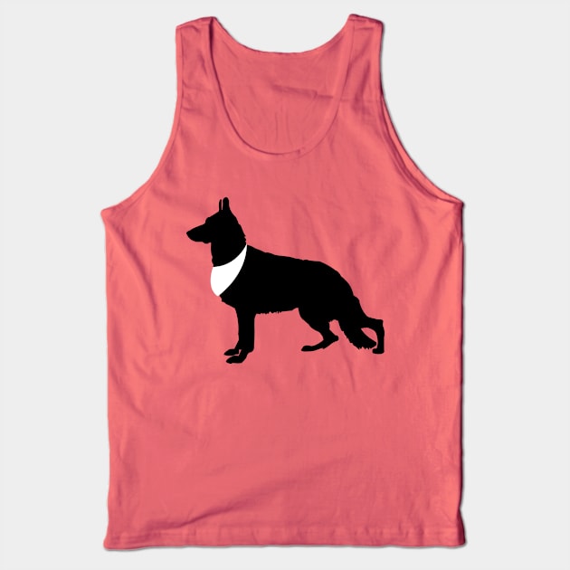 German Shepherd Dog Pattern Tan Tank Top by JessDesigns